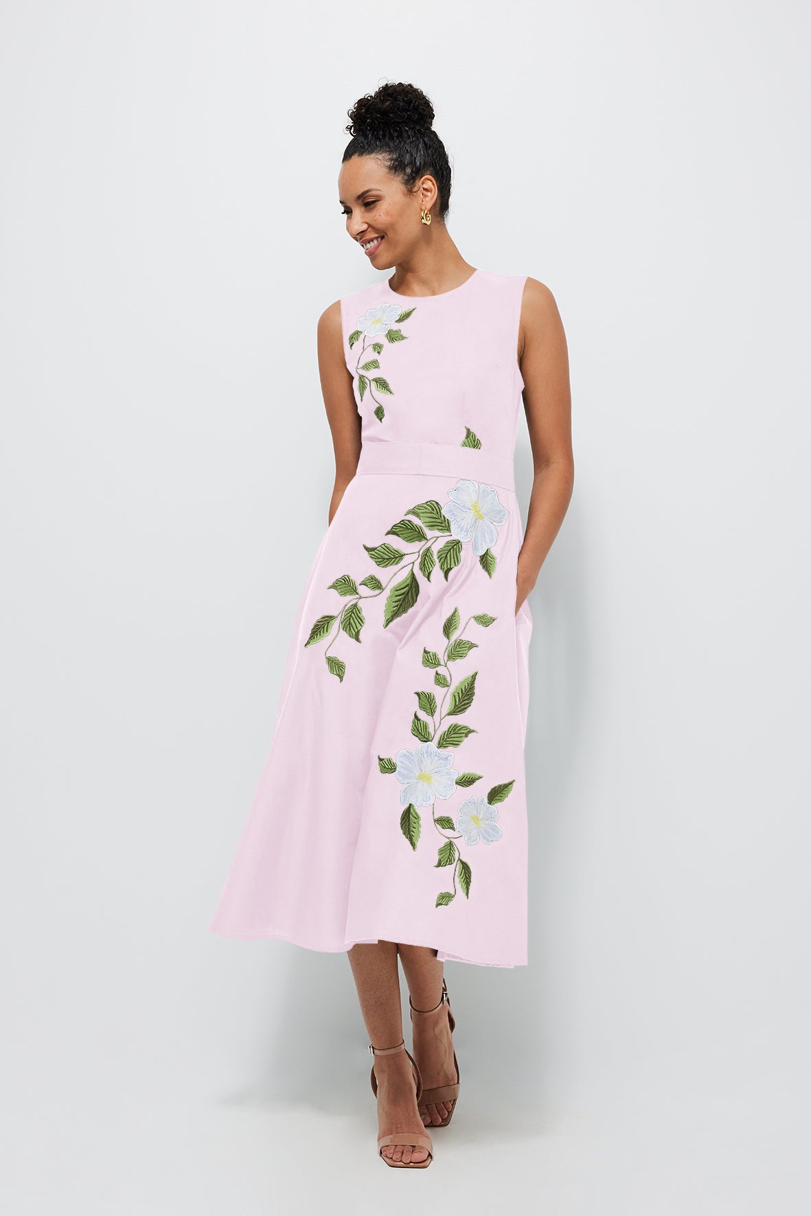 Light Pink Magnolia Indigo Dress