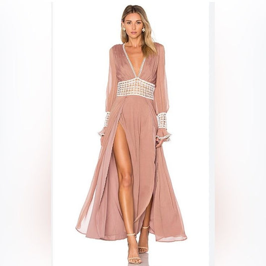 Celine Goddess Tiered Gown in Onion Pink