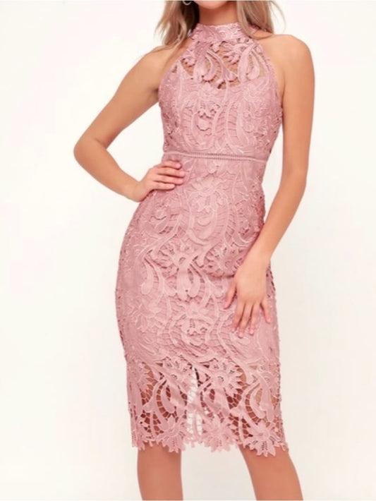 Margot Lace Bardot Midi Dress