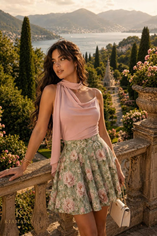 Margot Floral Skater Skirt