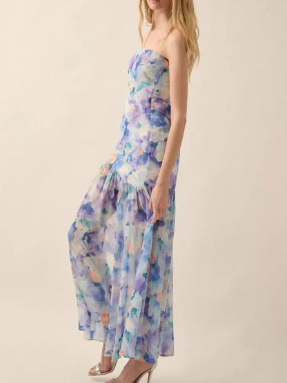 Lavender Margot Floral Maxi Dress