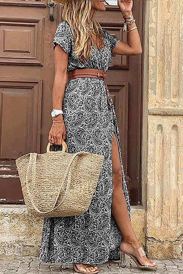 White Margot Paisley Maxi Dress