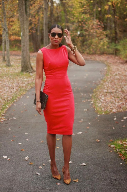 Pencil Dress Sewing Pattern - Boat Neck, US 2-30 (PDF Pattern)