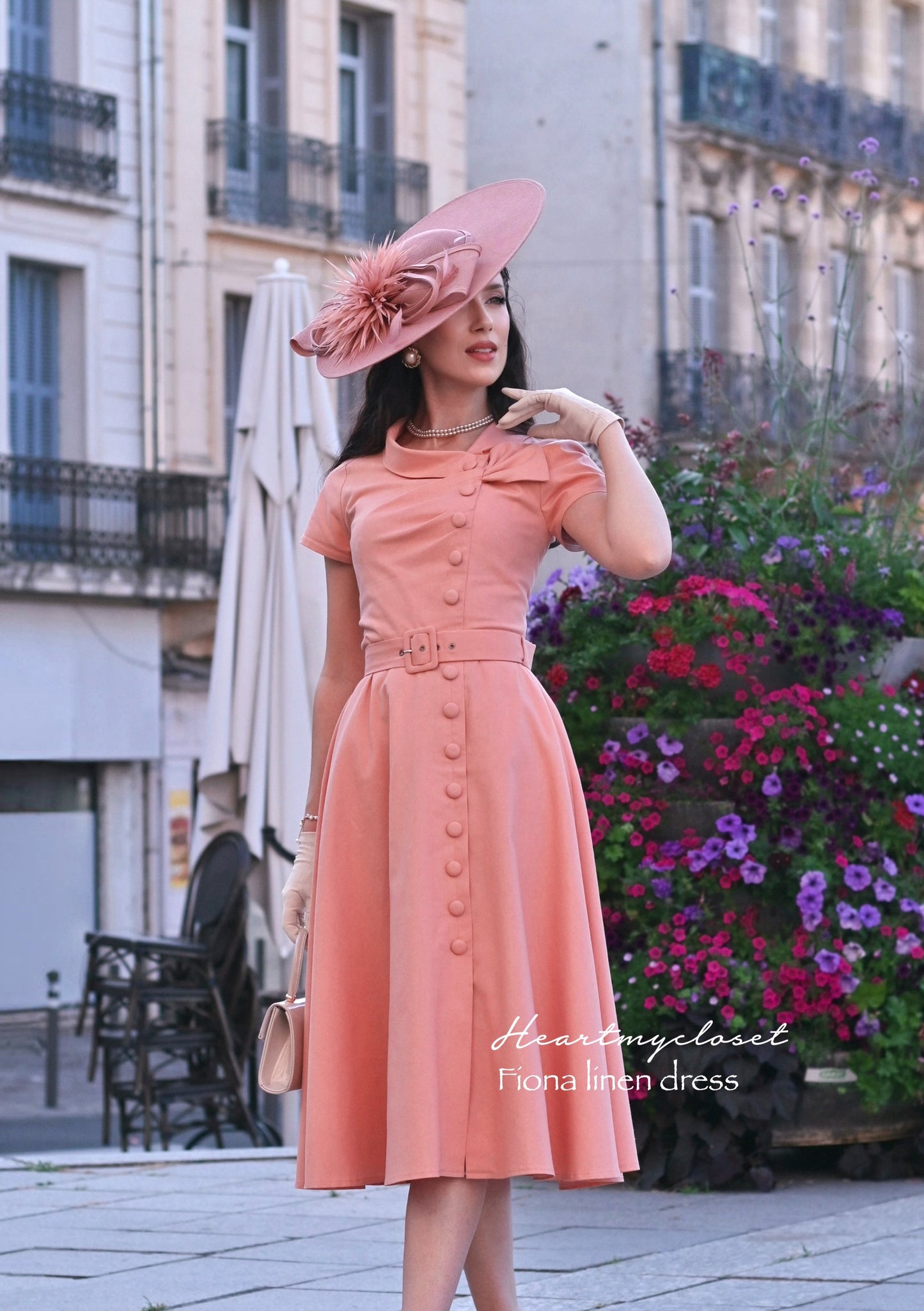 vintage inspired 1950s Fiona linen dress - vintage inspired 1950s - 2