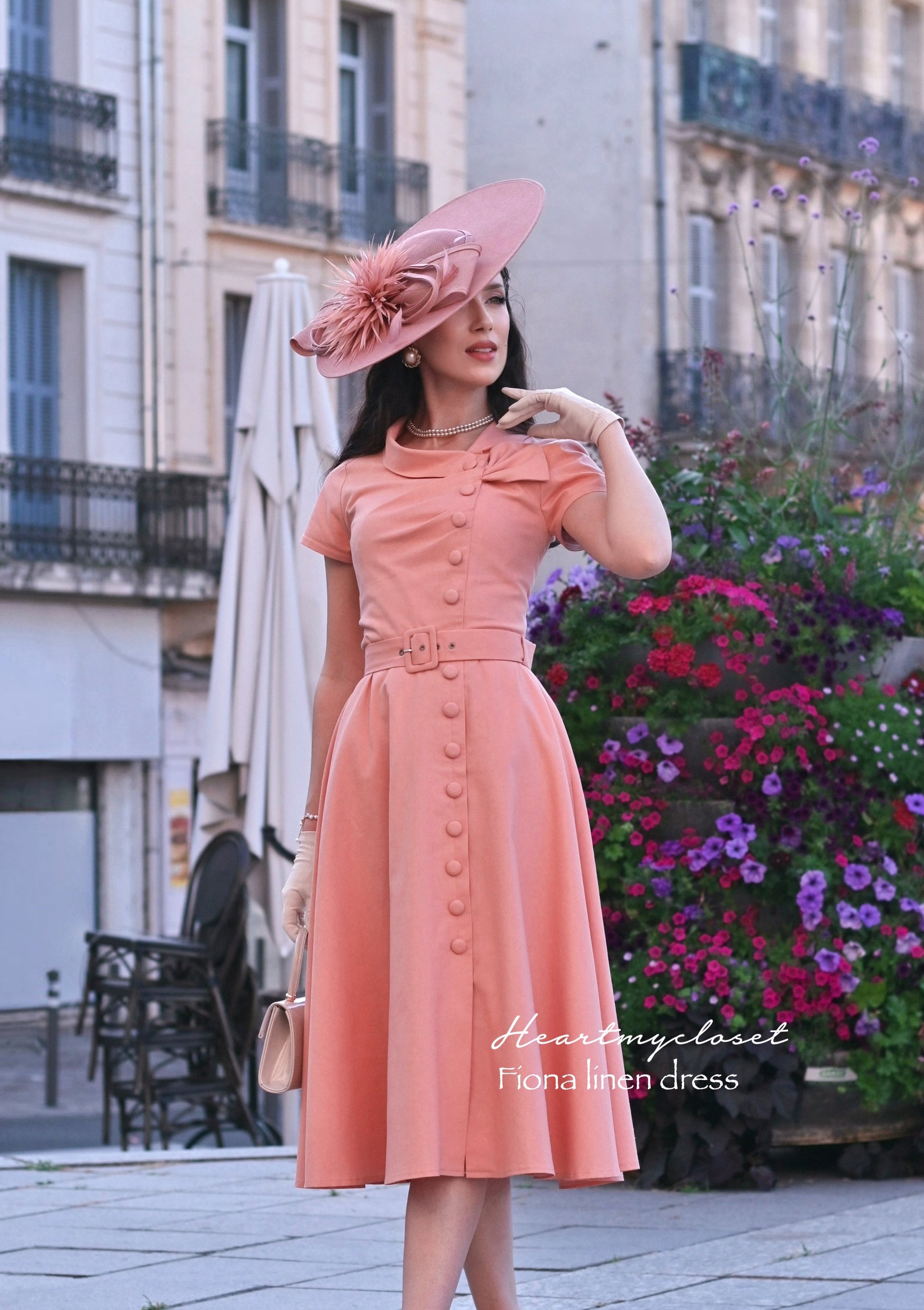 vintage inspired 1950s Fiona linen dress - vintage inspired 1950s - 2