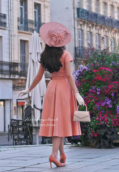vintage inspired 1950s Fiona linen dress - vintage inspired 1950s - 2