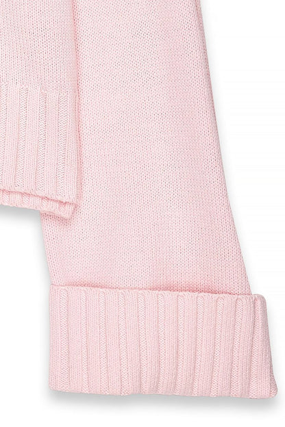 Folded Sleeve Knitted Sweater