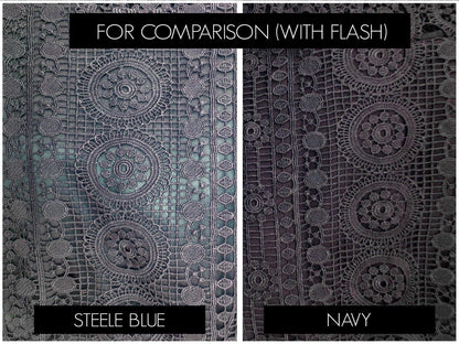 Steel Blue Giselle Emerald Silk Dress
