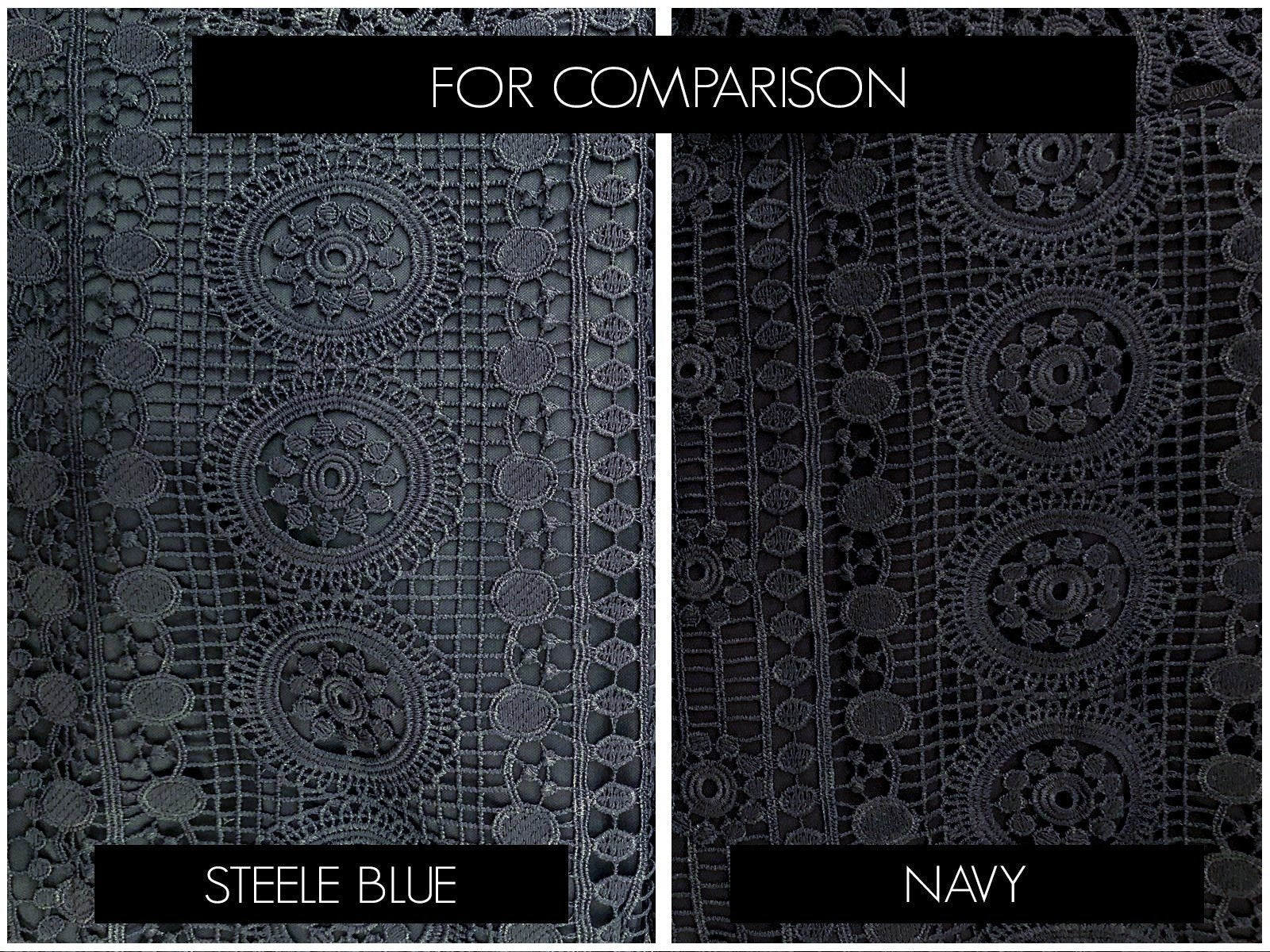 Steel Blue Giselle Emerald Silk Dress