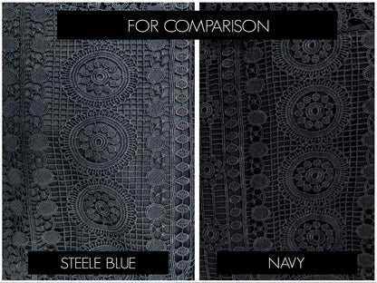 Steel Blue Giselle Emerald Silk Dress