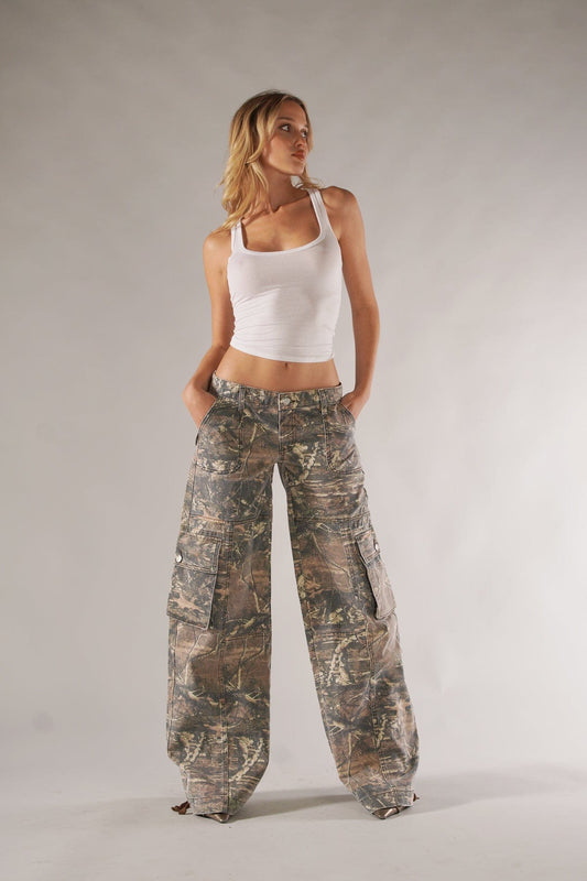 CLARA CAMO CARGO PANTS