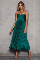 Hailey Linen Shift Dress in Palm Green