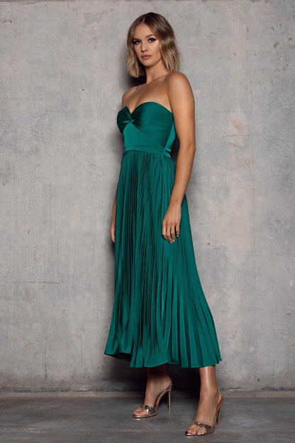 Palm Green Hailey Linen Shift Dress in Palm Green