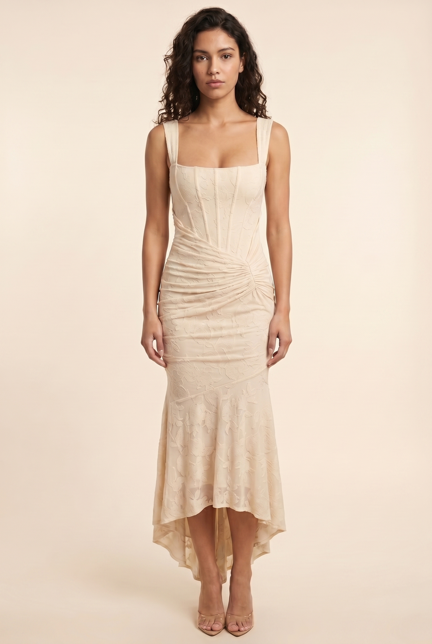 Carol Maxi Beige front