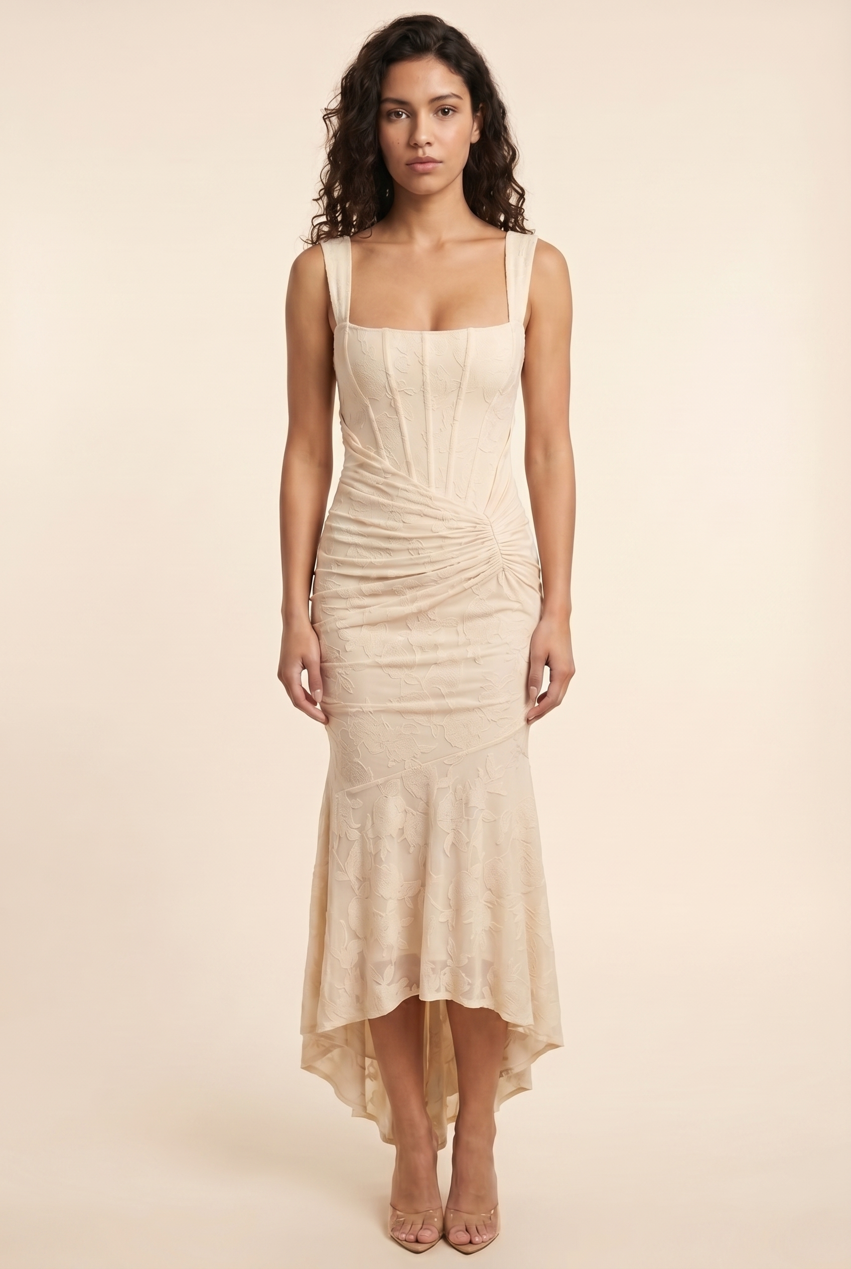 Carol Maxi Beige front