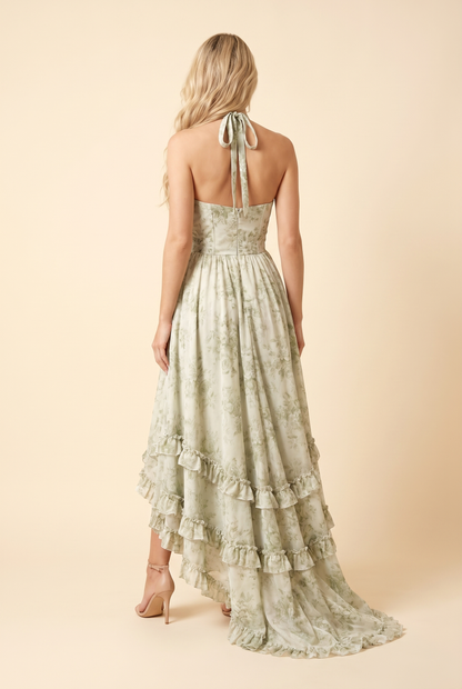 BIANCA MAXI DRESS Sage Blossom back