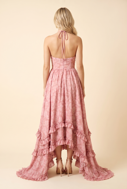 BIANCA MAXI DRESS Blush Petal back