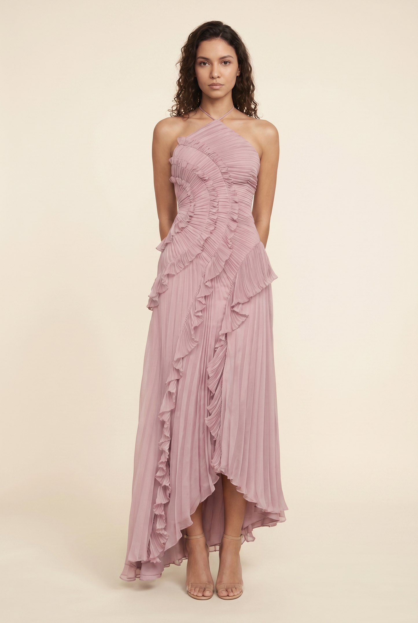AURELIA MAXI DRESS Pink front