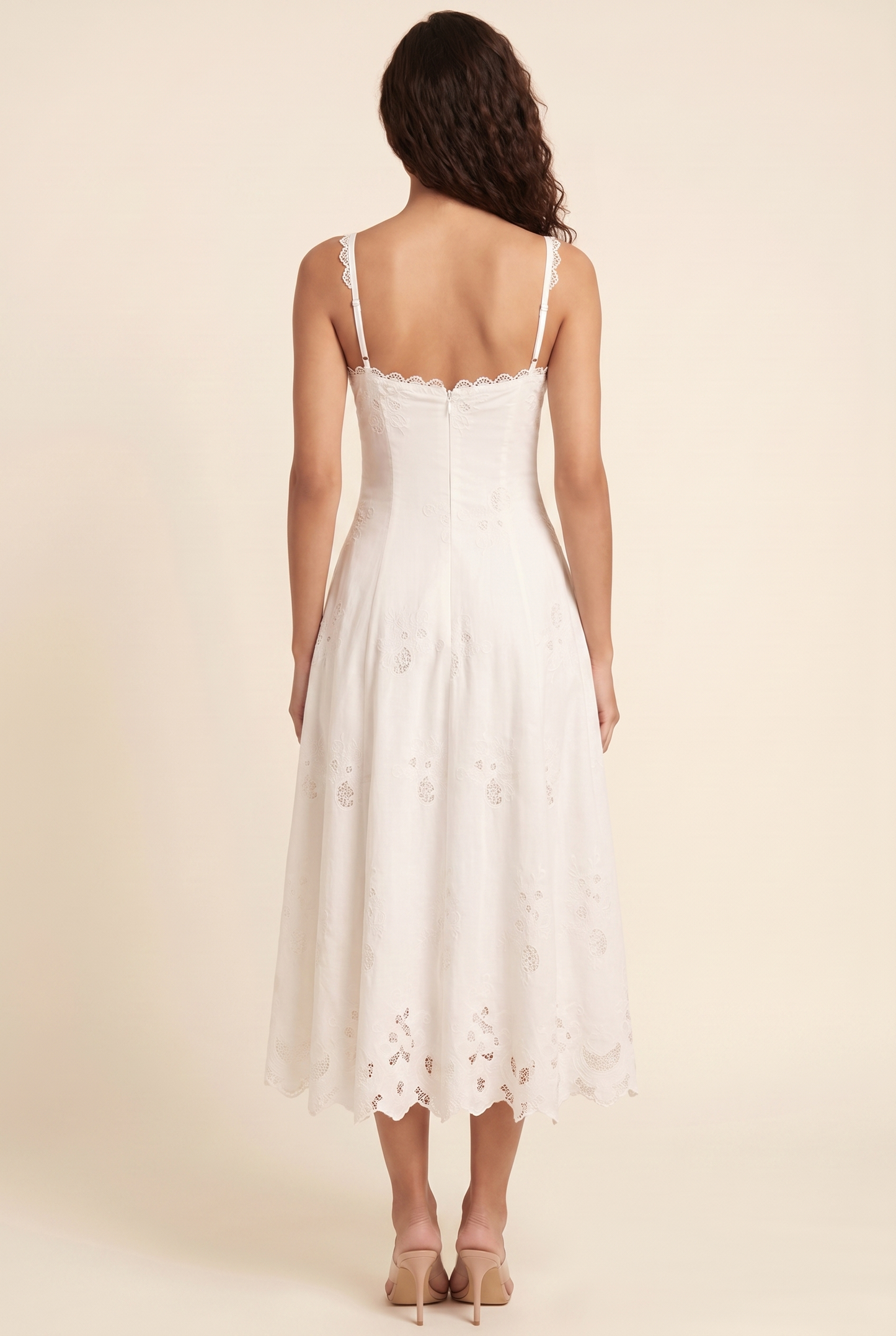 SARA MAXI DRESS White back
