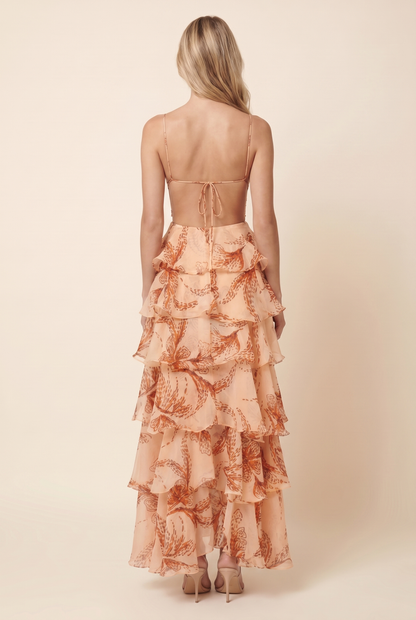 ISA MAXI DRESS Orange back