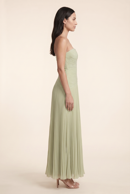 EVI MAXI DRESS Sage Green side