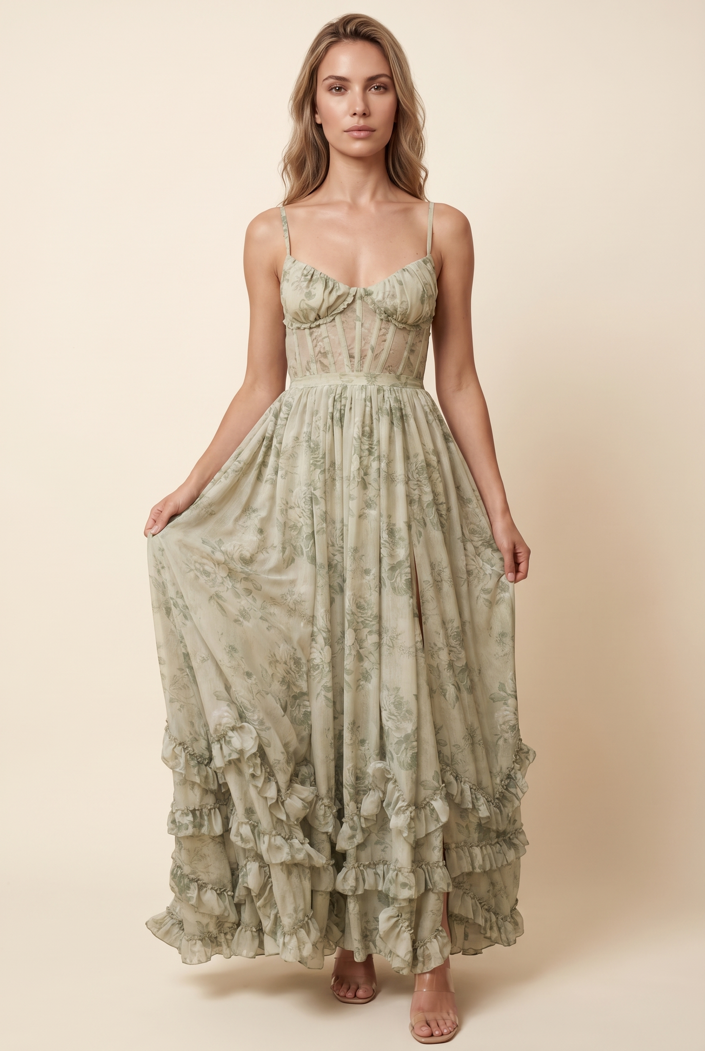 AMIRA MAXI DRESS Lavender Mist front