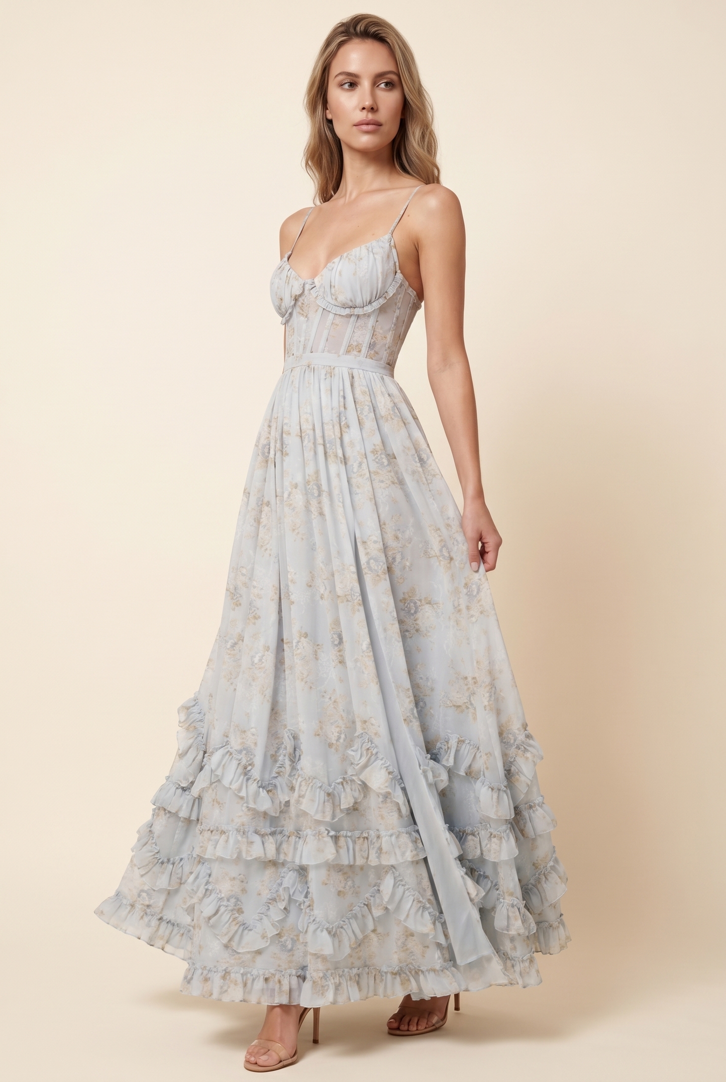 AMIRA MAXI DRESS Midnight Bloom front