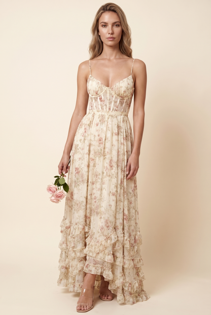 AMIRA MAXI DRESS Champagne Blush front