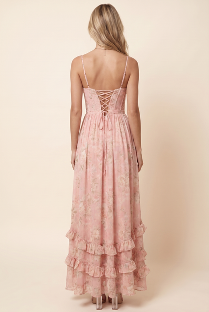 AMIRA MAXI DRESS Blush Garden back