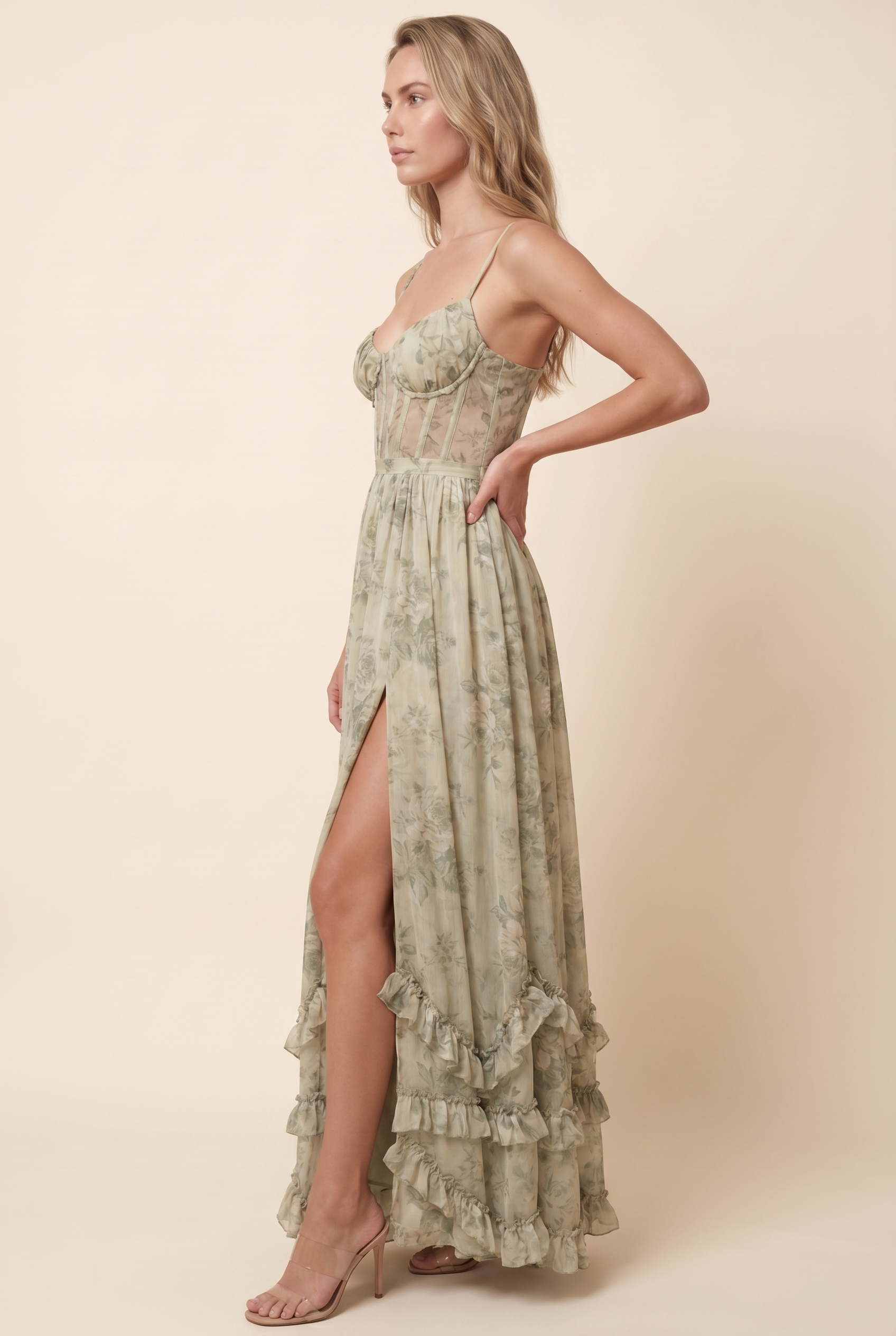 AMIRA MAXI DRESS Lavender Mist side