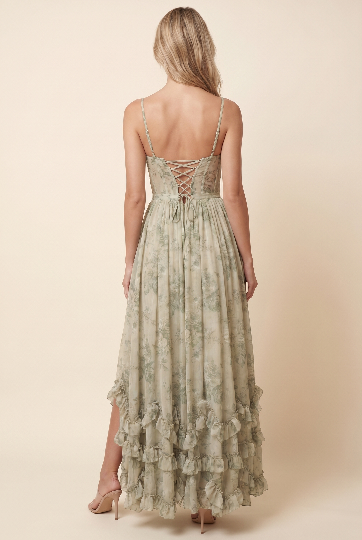 AMIRA MAXI DRESS Lavender Mist back
