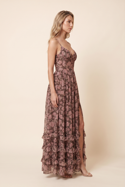 AMIRA MAXI DRESS Dusty Rose side