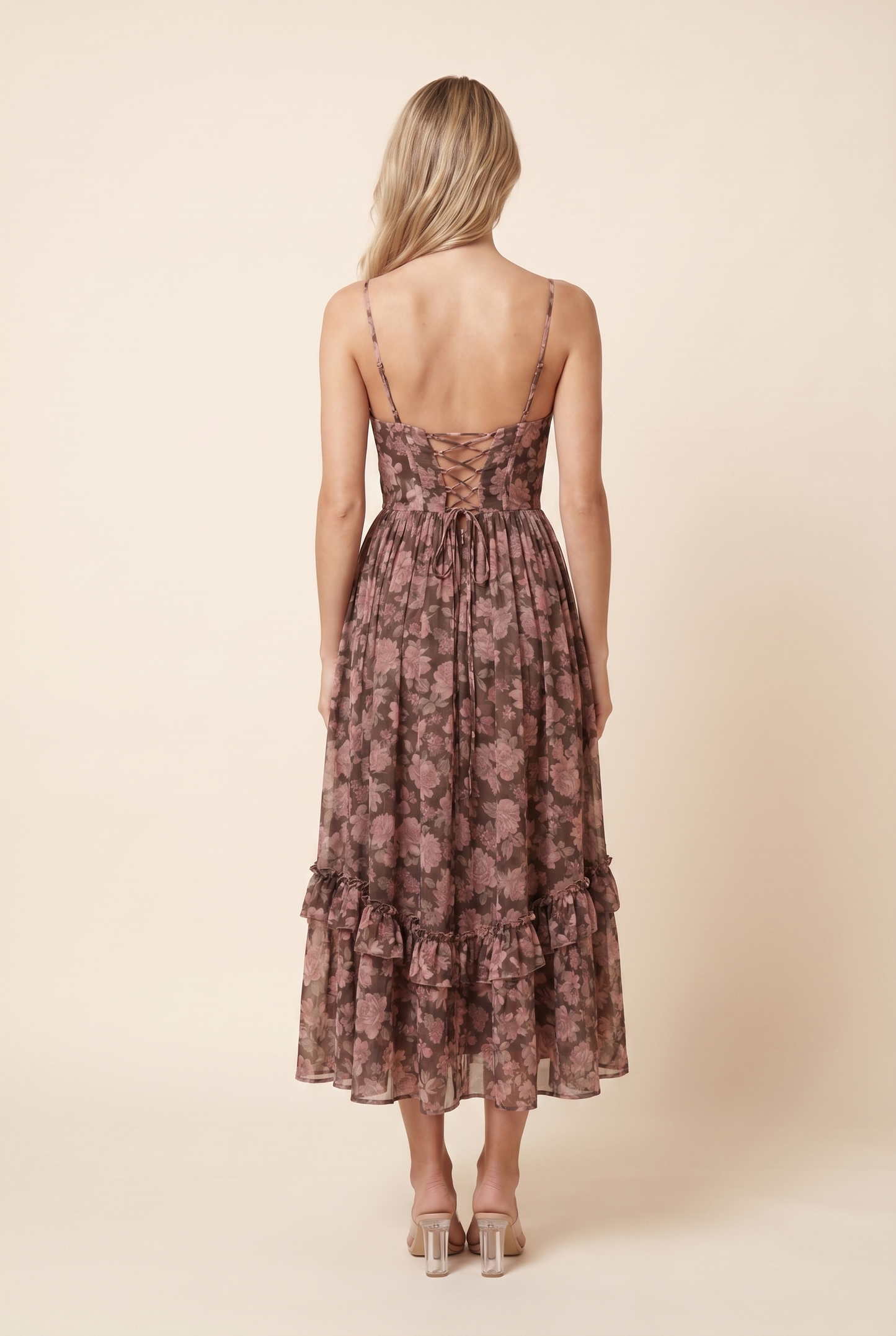 AMIRA MAXI DRESS Dusty Rose back