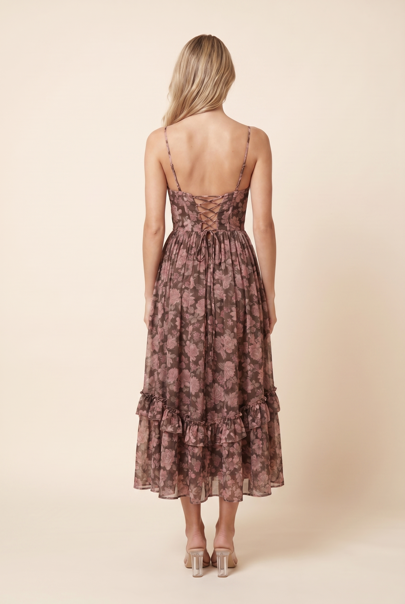 AMIRA MAXI DRESS Dusty Rose back