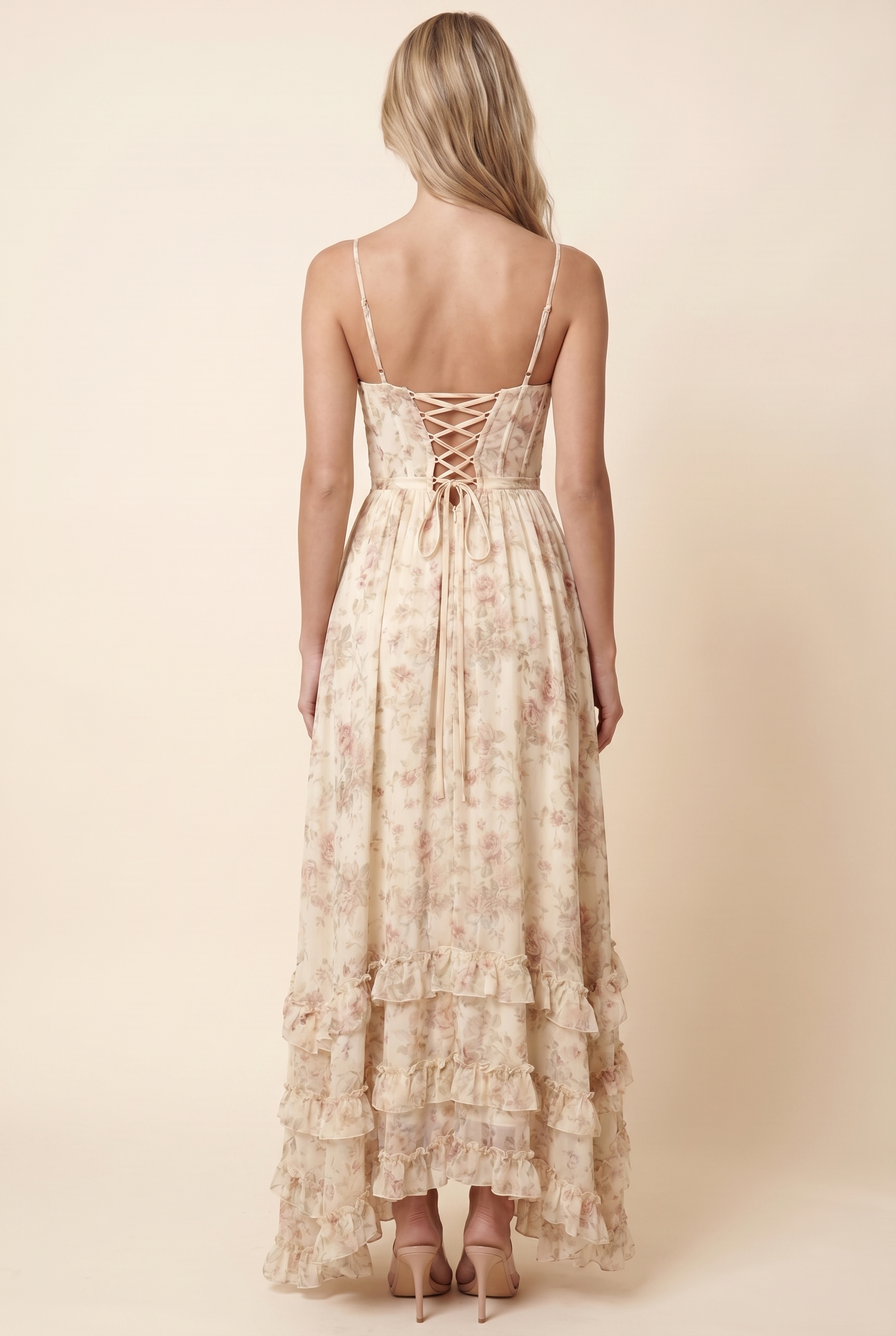 AMIRA MAXI DRESS Champagne Blush back