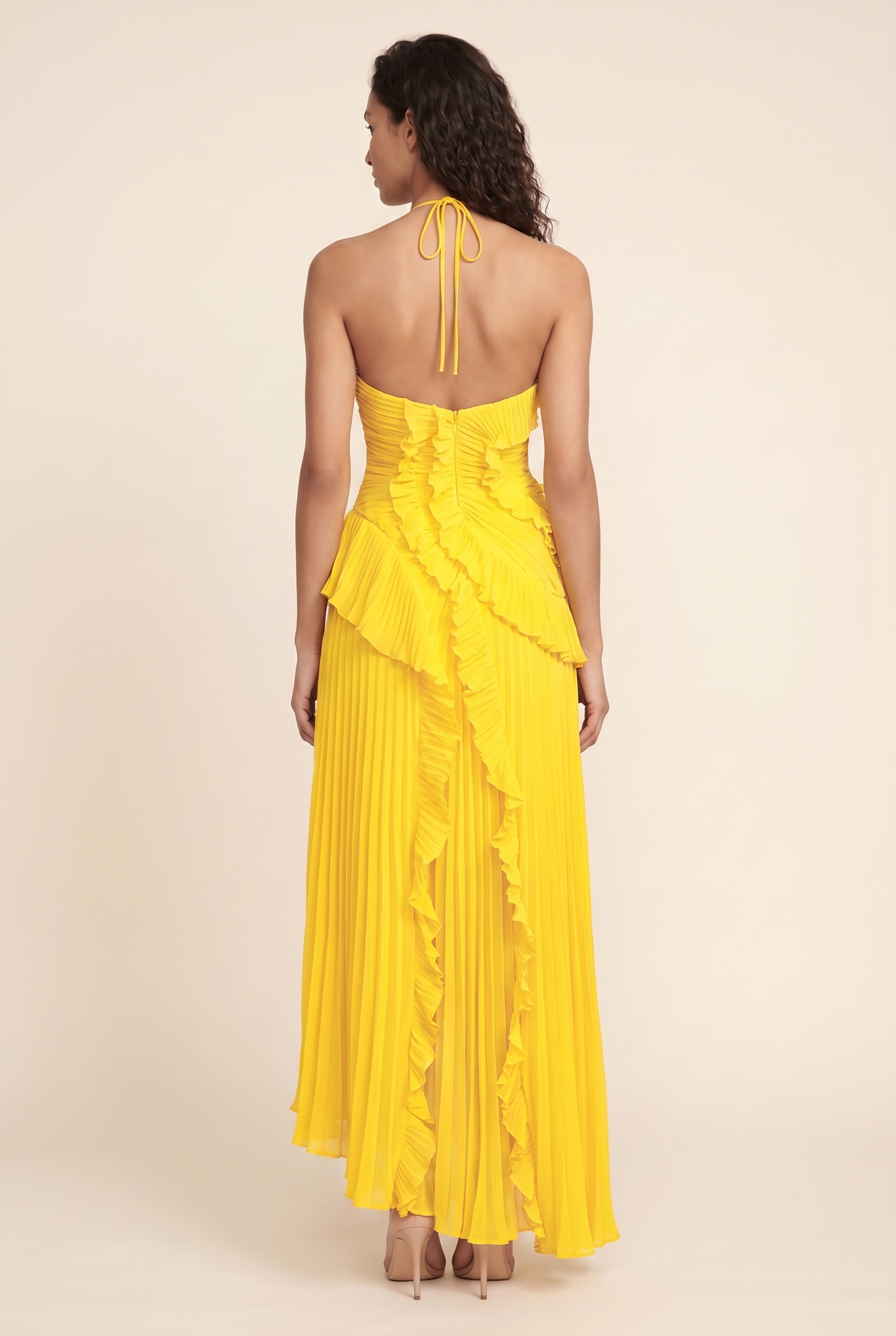 AURELIA MAXI DRESS Yellow back