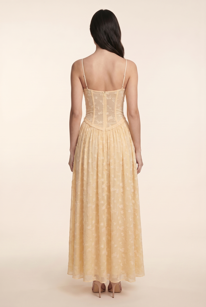 GRACE MAXI DRESS Golden Ivory back