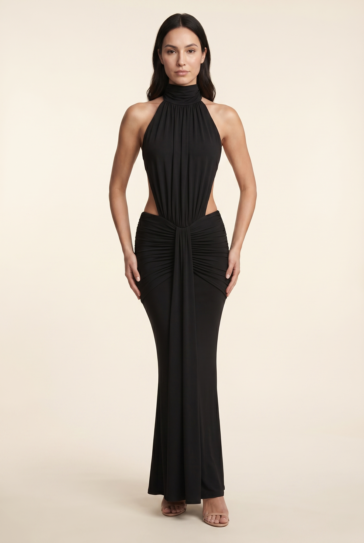 CLARA MAXI DRESS Black front