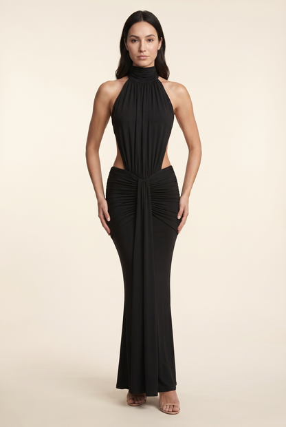 CLARA MAXI DRESS Black front