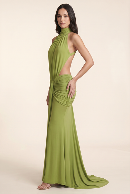CLARA MAXI DRESS Green side