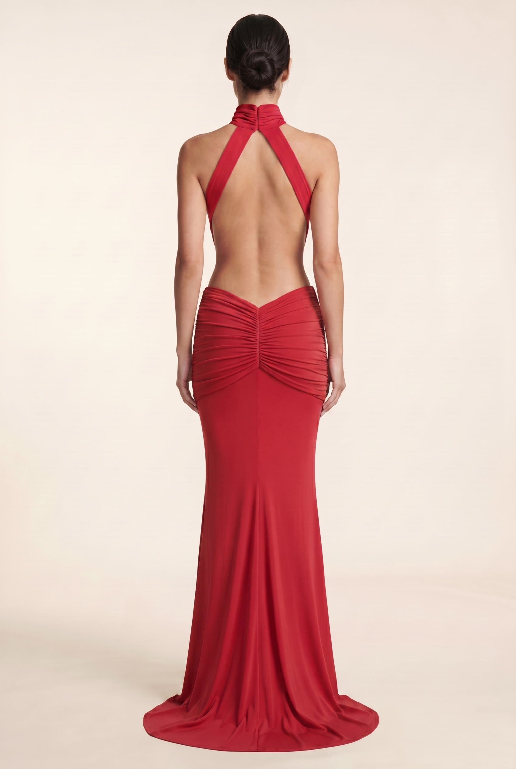 CLARA MAXI DRESS Red back