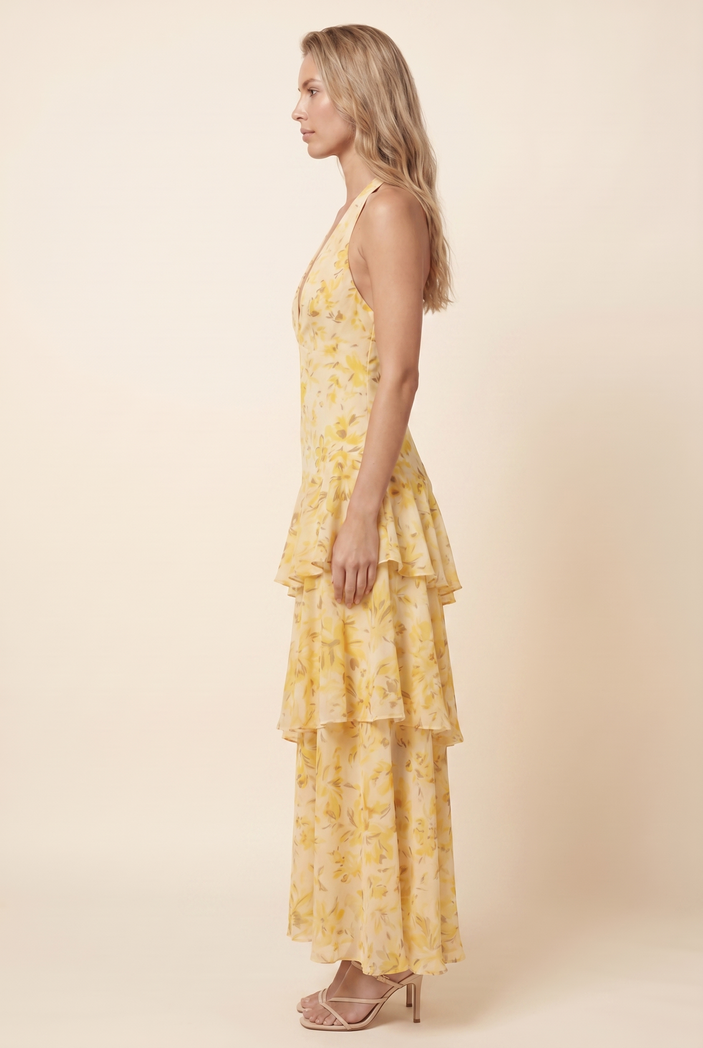 ELINA MAXI DRESS Yellow side