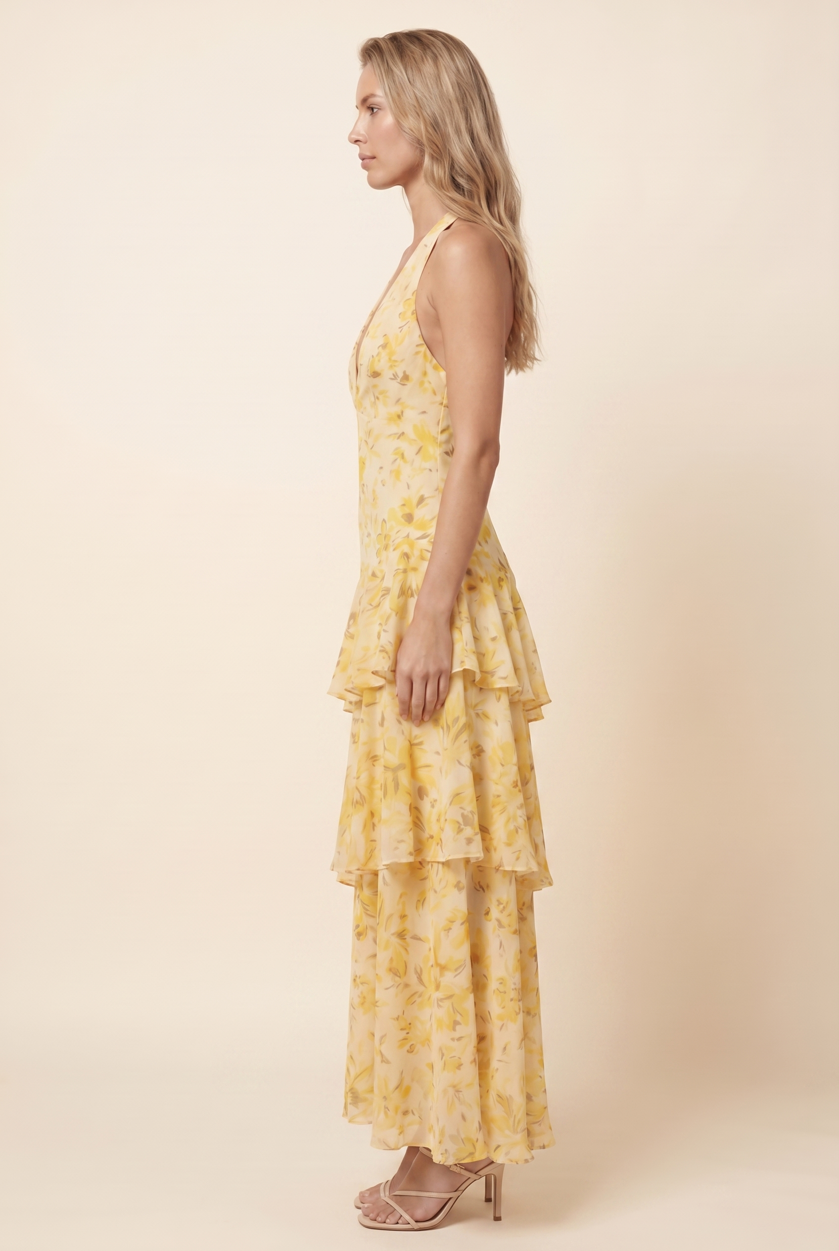ELINA MAXI DRESS Yellow side