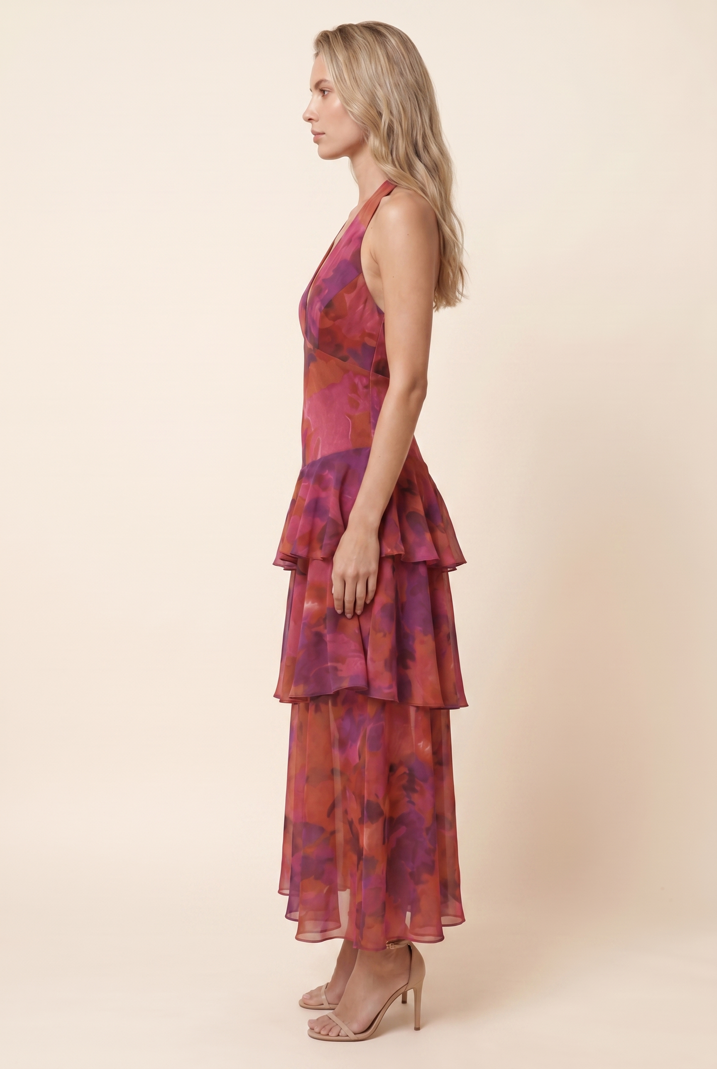ELINA MAXI DRESS Dark Rose side