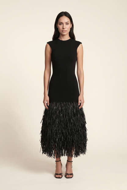 ROSALIE MAXI DRESS Black front