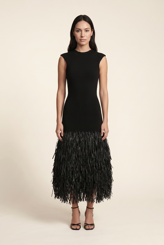 ROSALIE MAXI DRESS Black front