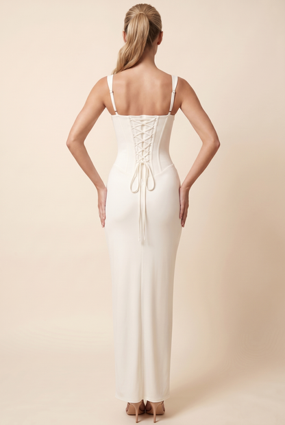 SUKI MAXI DRESS White back