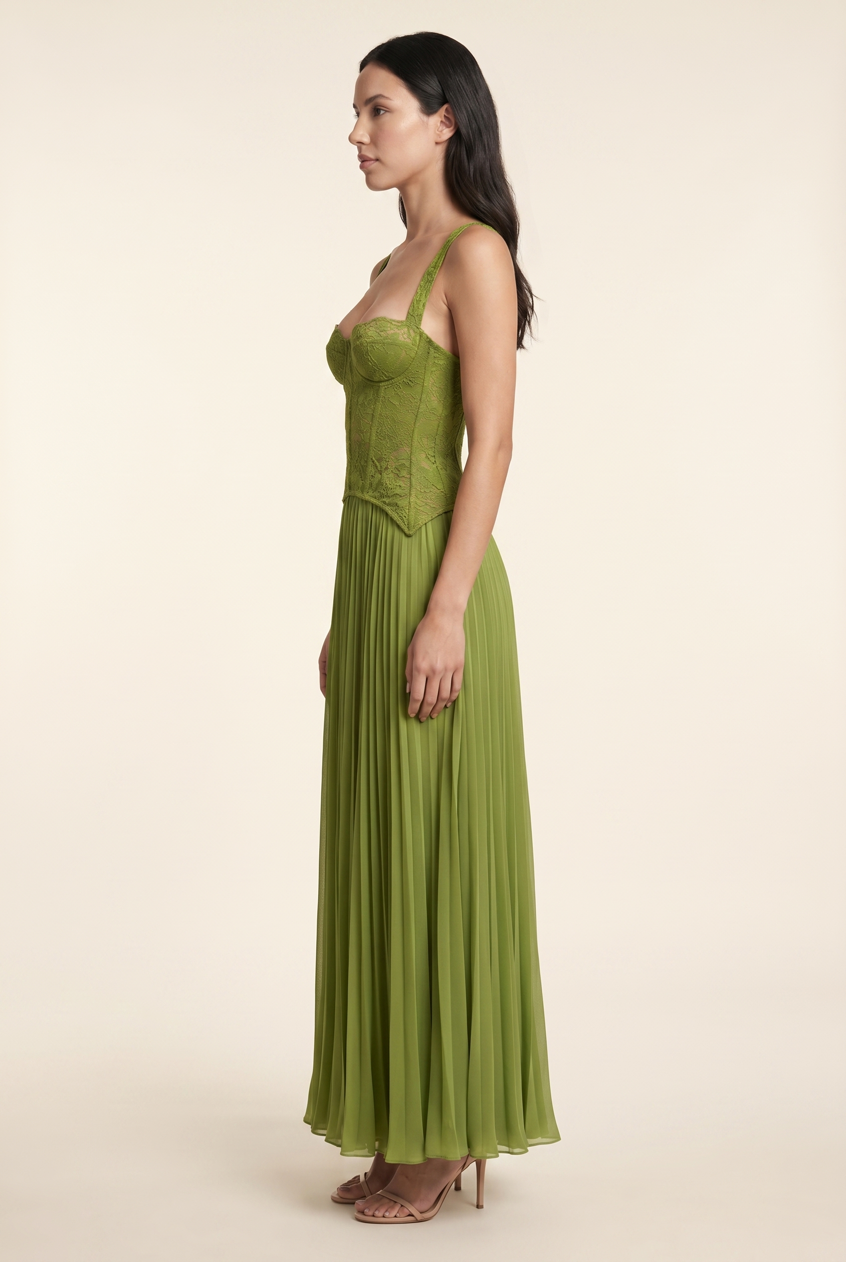AURORA MAXI DRESS Green side