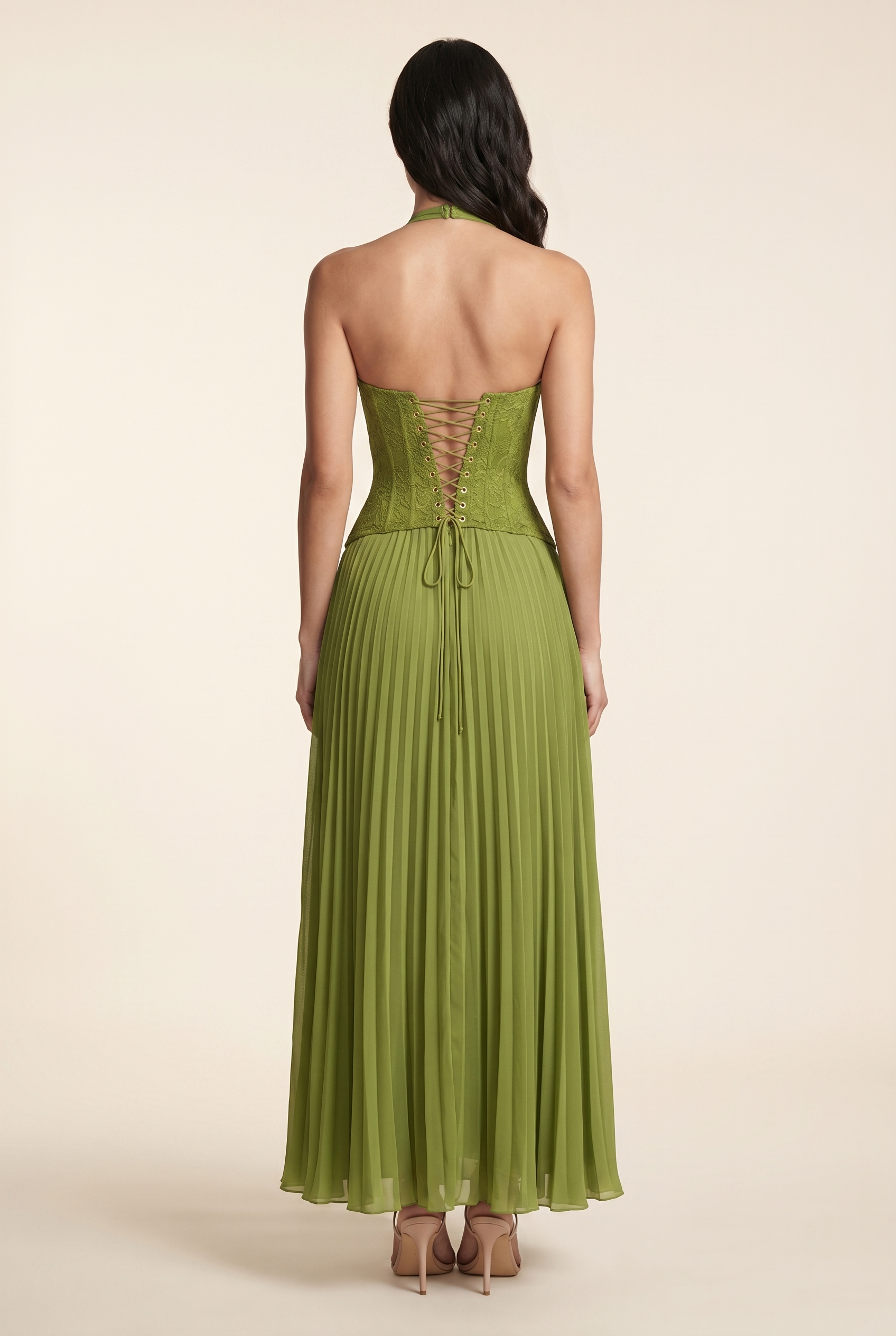 AURORA MAXI DRESS Green back