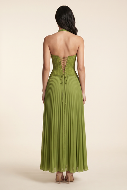AURORA MAXI DRESS Green back